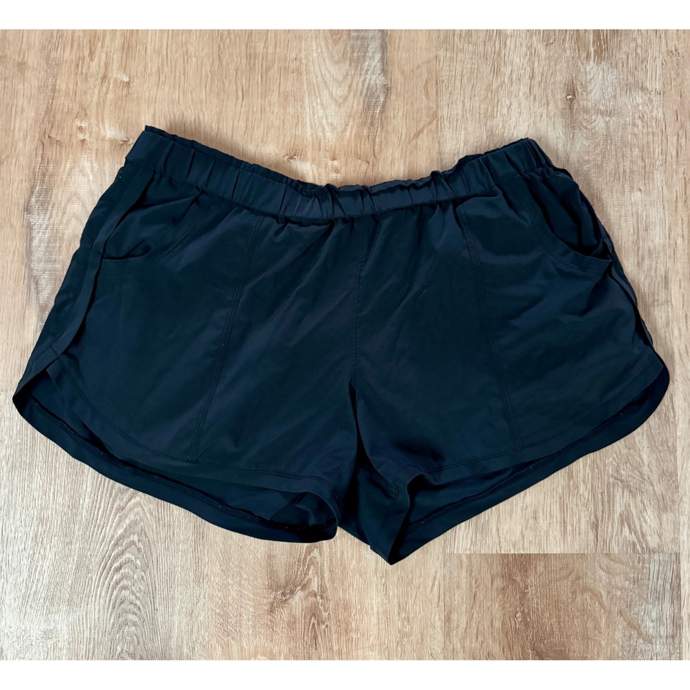 Athleta Exercise Shorts Running Training Pockets Athletic Black Large